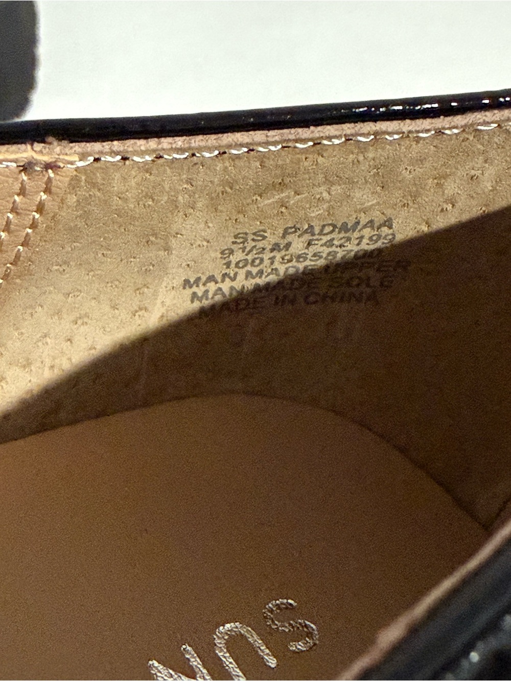 Sun + Stone Black Patent Mary Jane Lug Block Heel Size 9.5 - Picture 9 of 13